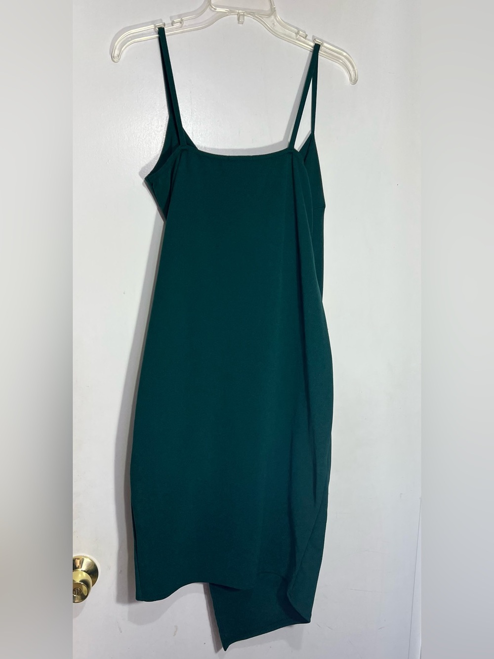 PrettyLittleThing Teal Asymmetrical Bodycon green Dress Size 16 - Picture 8 of 8